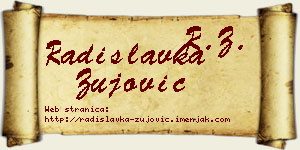 Radislavka Žujović vizit kartica